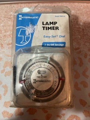Intermatic Lamp Timer with Easy-Set Dial, 2 On/Off Settings. Model TNIIIC