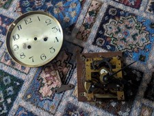 1930s Vintage Clock Mechanism Swiss Brass Movement Parts Clock Face And Key