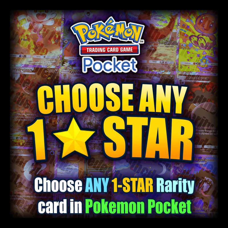 Pokemon TCG Pocket – Choose Any 1 Star Card – Fast Trade – English ✅