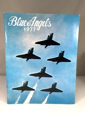 rare US Navy 1977 BLUE ANGELS Air Show Program Guide Vintage A-4 Skyhawk EXC!!