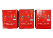 Christmas Lights 3 Boxes Wondershop 100 Bulbs White Mini Lights Green Wire 24'8"