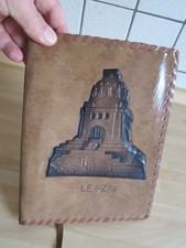 Buchumschlag mit Motiv V&ouml;lkerschlachtdenkmal Leipzig braun Au&szlig;enformat 23,5x18