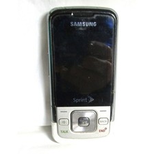 Samsung SPH  M300 Slider Cell Phone Sprint Silver/White Non  Working Parts/Repair