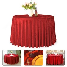Runde Zerknitterter Samt Tischdecke Polyester 70"90"108"120"132" Hochzeit