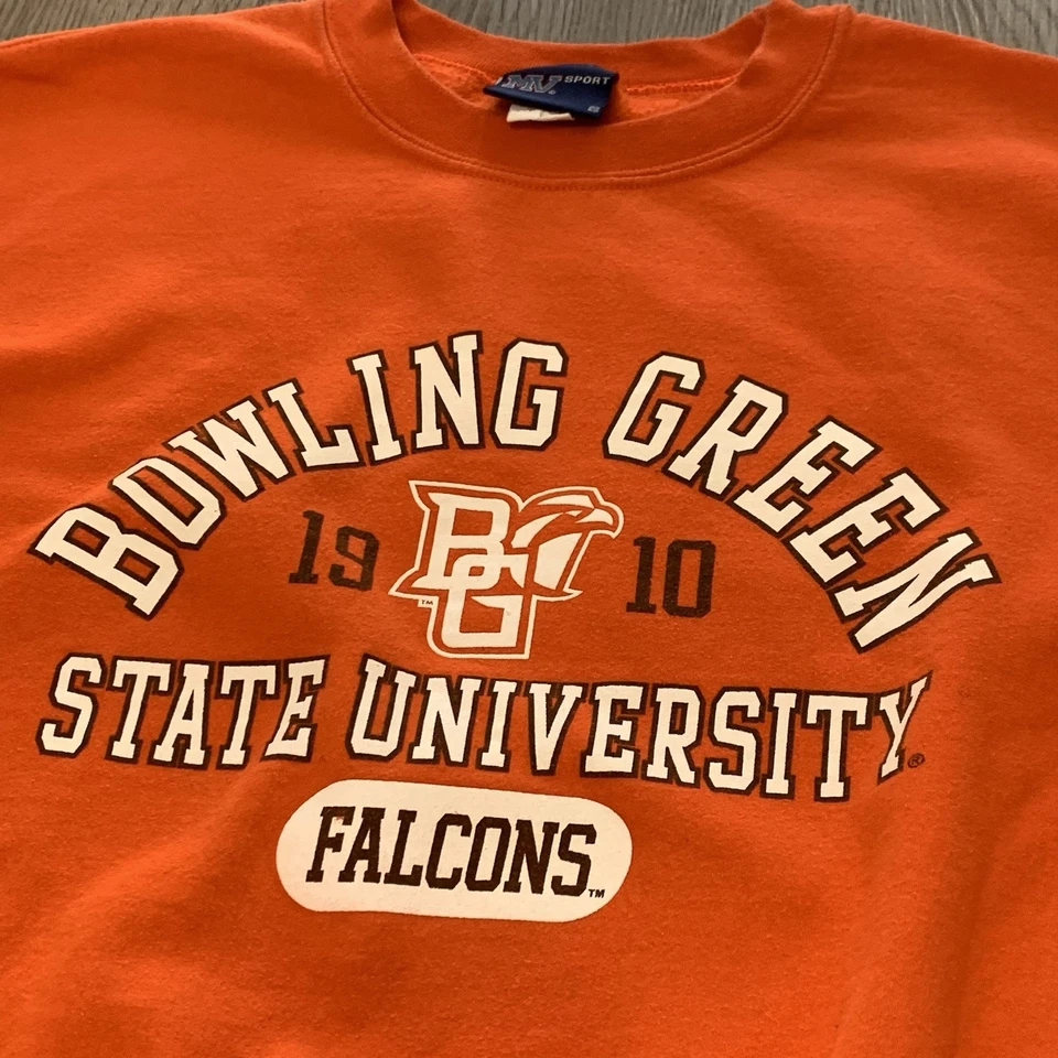 Vintage Bowling Green State University Falcons Orange Sweatshirt Small Y2K - Image 2 of 4