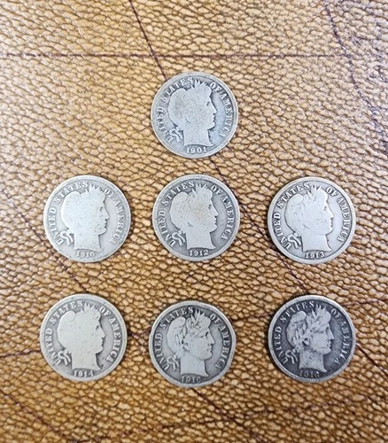 Barber Dimes 1901-1910-1912-1913-1914-1916-1916S