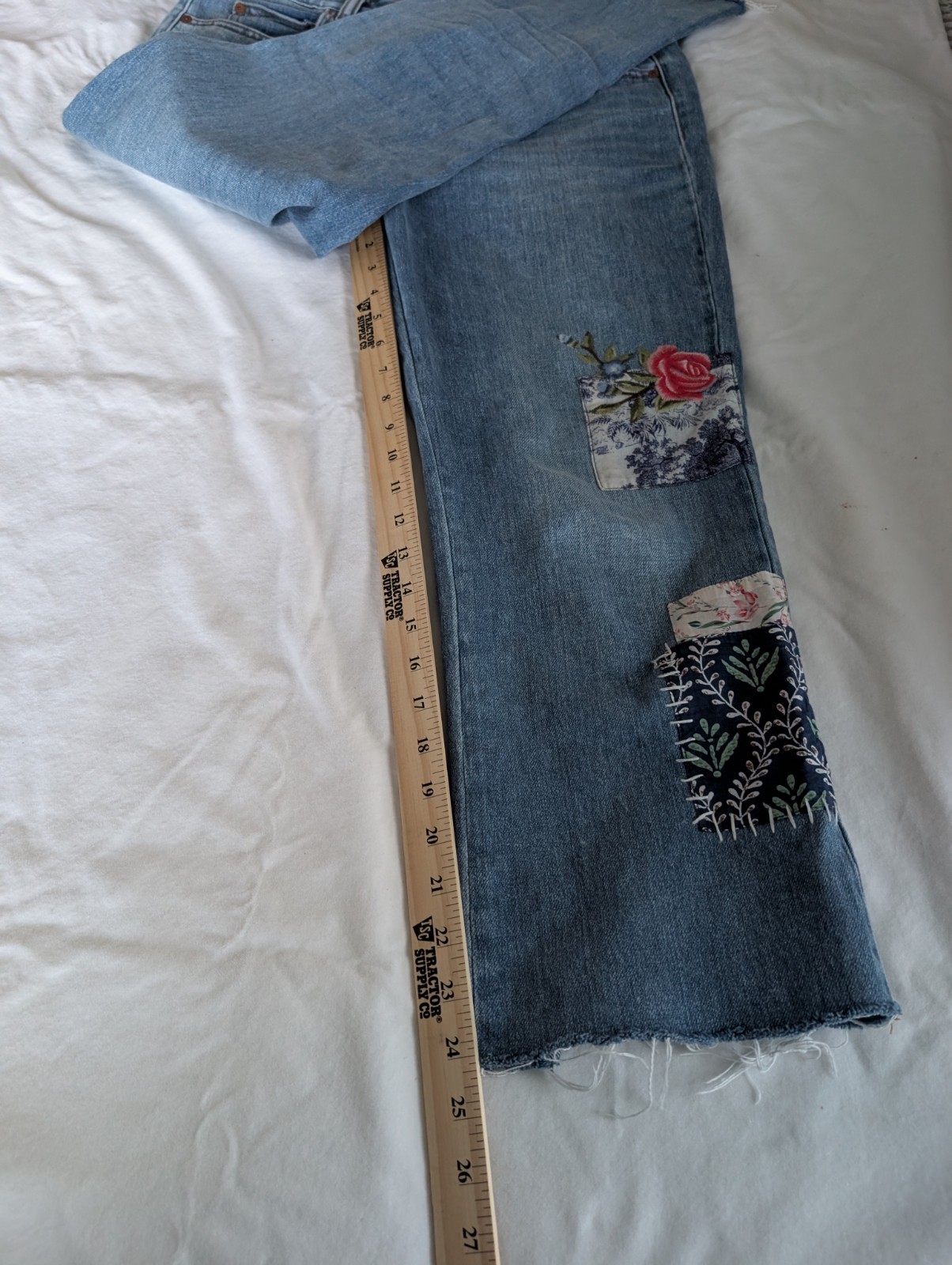 Sundance Elise Patchwork Embroidered Straight Leg… - image 5