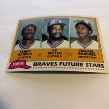 1981 Topps Baseball Card #192 Terry Harper RC/Ed Miller RC/Rafael Ramirez RC