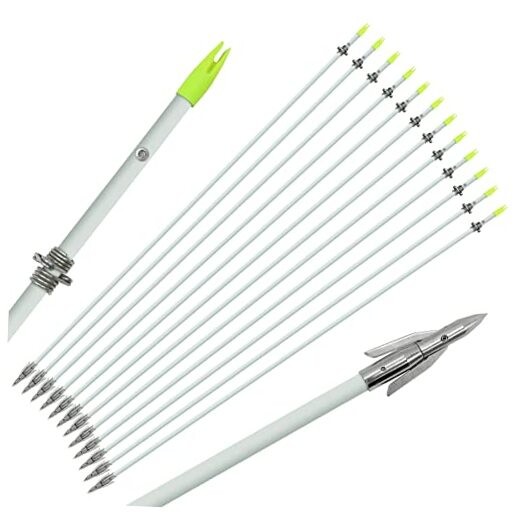 OBTOUTDOOR 6 unids/12 unids 36 pulgadas bowfishing flechas 0.315 in 12 unidades