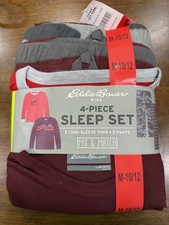Eddie Bauer Kids 4 Piece Sleep Set Medium 10/12 BRAND NEW