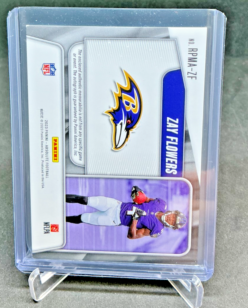 2023 Panini Absolute Rookie Premier ZAY FLOWERS RC Quad Patch AUTO