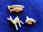 3 small animal figurines - few signed one with loop — photo 1