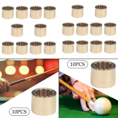 10pcs Billard Cue Ferrules Zubehör einfach zu kupferer Ersatz Leichte