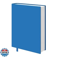 KICNIC Big Blue Fabric Book Cover for Hardcover, 9x11 Inch, 1 Pac