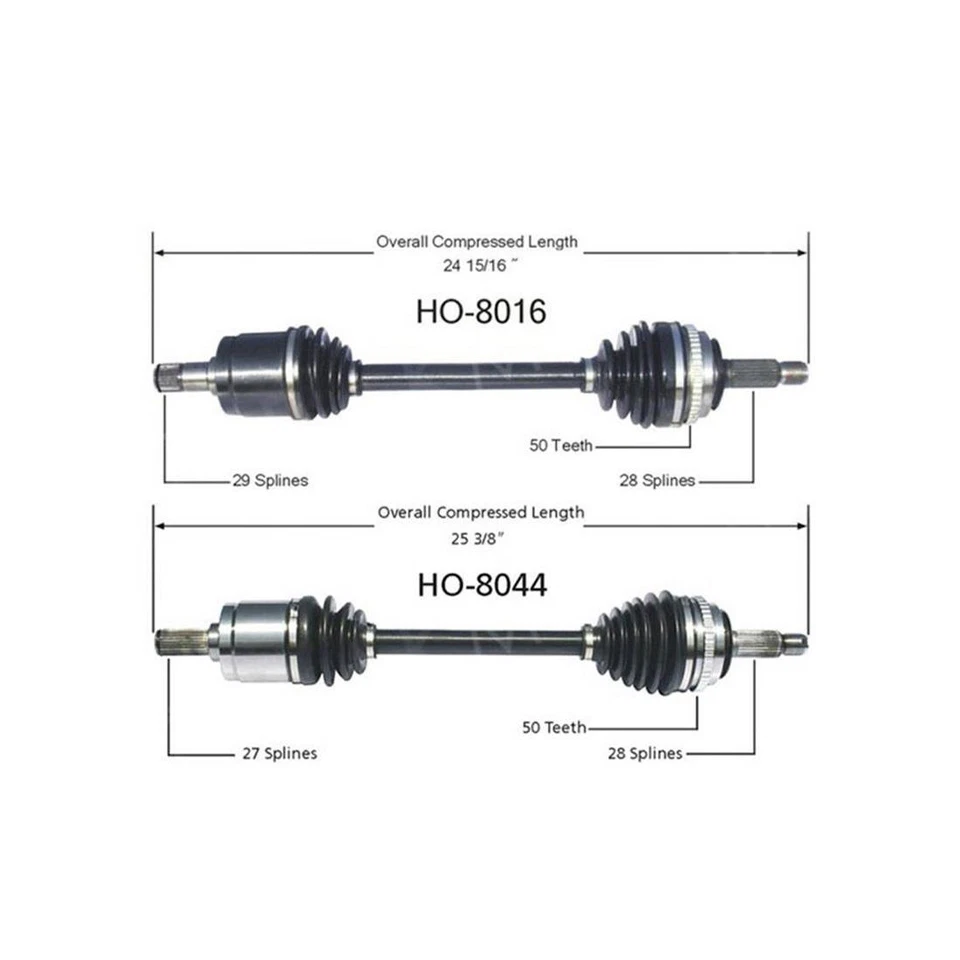 TrakMotive 2 前 CV 轴轴适用于 1995 - 1997 年本田雅阁 1997 - 1999 年讴歌 CL — 第 2/4 张图片