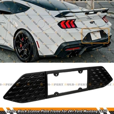 For 2024-2026 Ford Mustang S650 Matt Black Rear License Plate Frame Holder Panel
