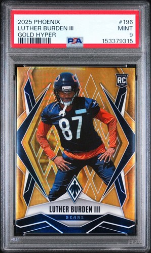 2025 Panini Phoenix Luther Burden III Gold Hyper RC /10 PSA 9