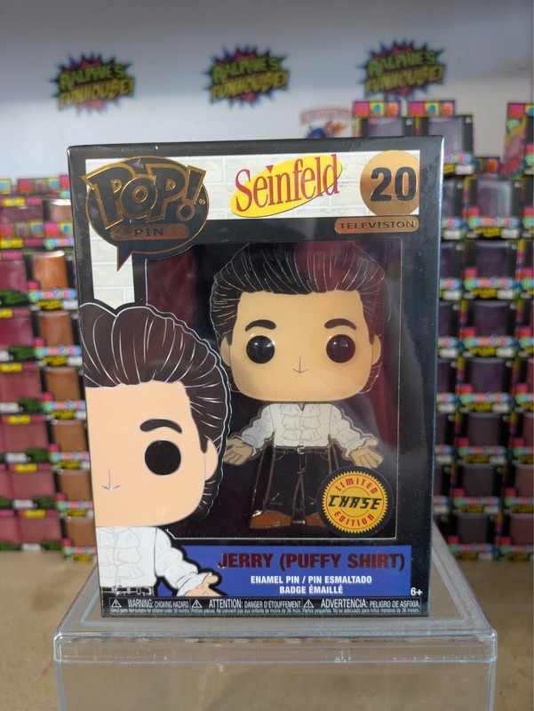 FUNKO POP! ENAMEL PIN SEINFELD JERRY PUFFY SHIRT LIMITED EDITION CHASE #20 | NEW
