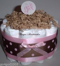 L K...MINI Precious Girl Diaper Cake - Baby Shower