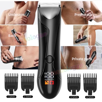 Groin Hair Trimmer for Men's Electric Ball Trimmer Wet/Dry Body Shaver gift