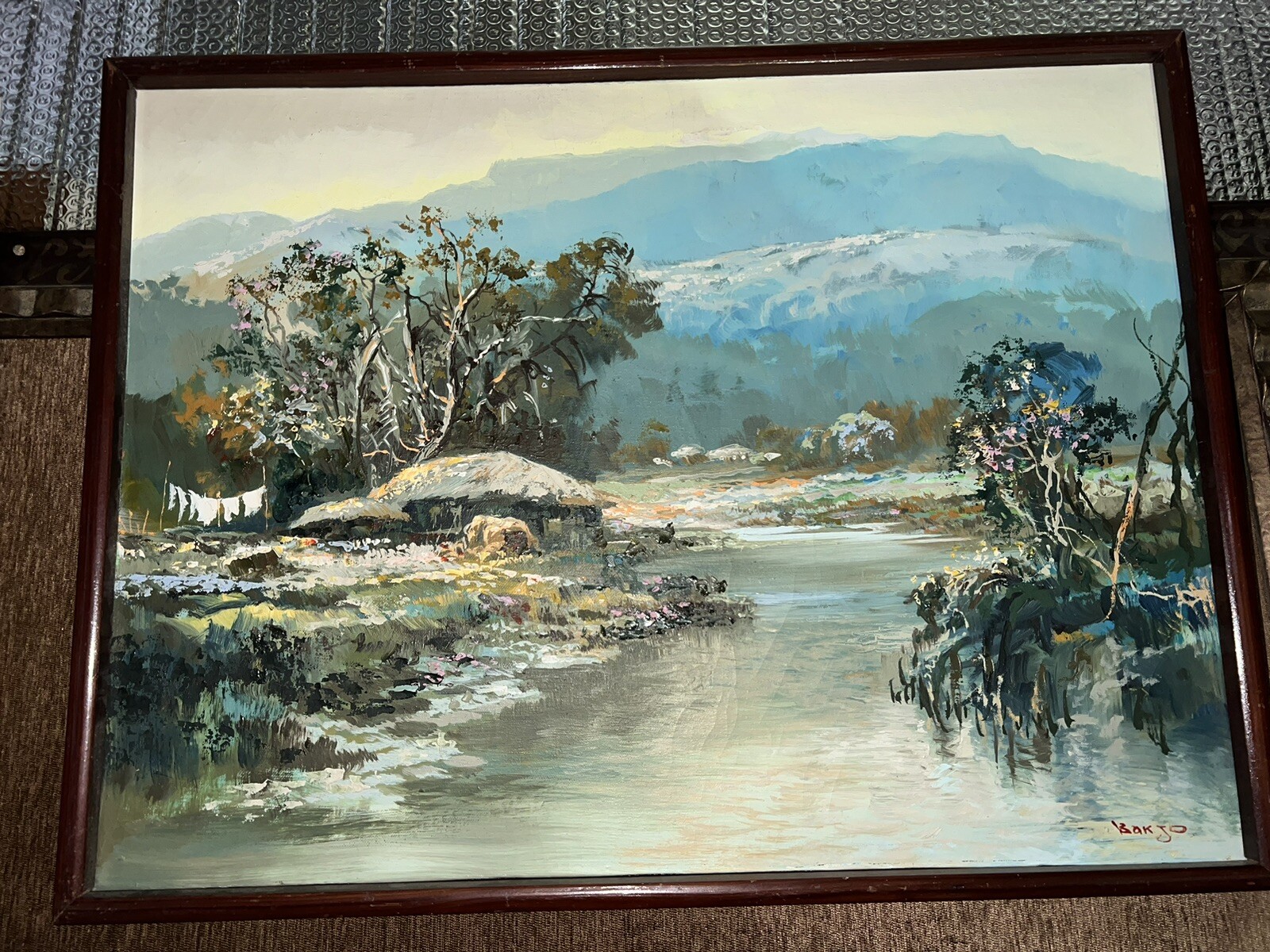 Vintage Oil Painting Estate Sale signed By Artist BAKJO Korean Art eBay