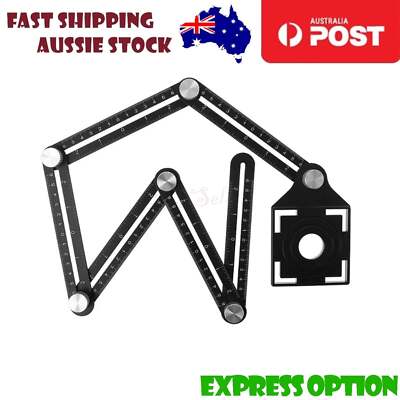 Multi Template 6 Folding Rulers Puncher Carpentry Angle Ruler with ...