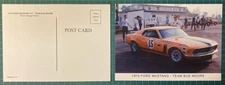 POSTCARD GEORGE FOLLMER - 1970 BOSS TRANS AM - VINTAGE SCCA ROAD RACING - 1971