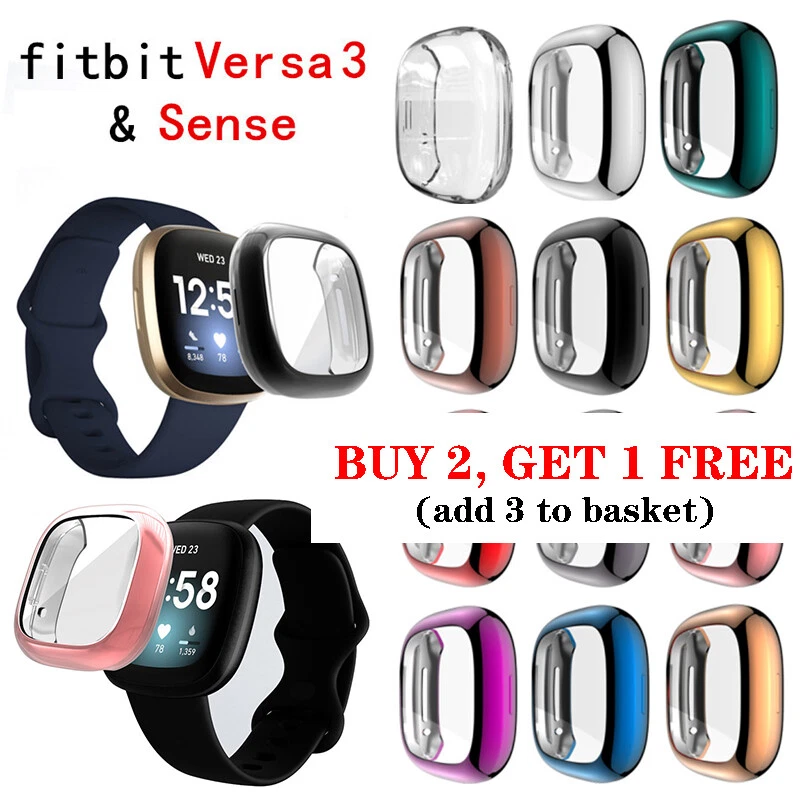 For Fitbit Versa 3 Sense Watch Screen Case Shell Protector 360