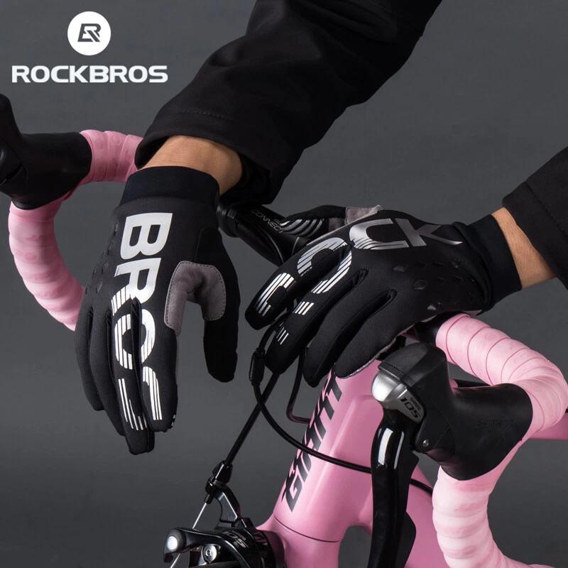 ROCKBROS Winter Full Finger Cycling Sporting Gloves SBR Touchscreen Warm Gloves - Image 2 of 4