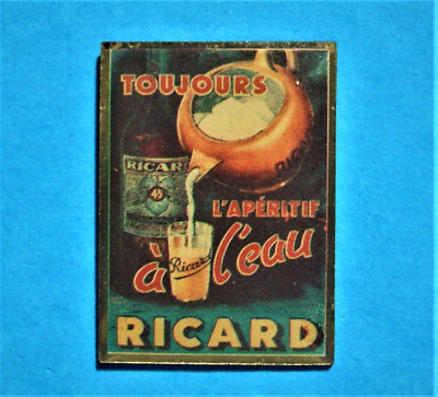 RICARD LIQUOR - LIQUEUR - PASTIS - PERNOD ANISE APERITIF - VINTAGE LAPEL PIN