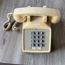 AT&T Bell System Western Electric 2500 DMG Telephone Push Button Phone Beige