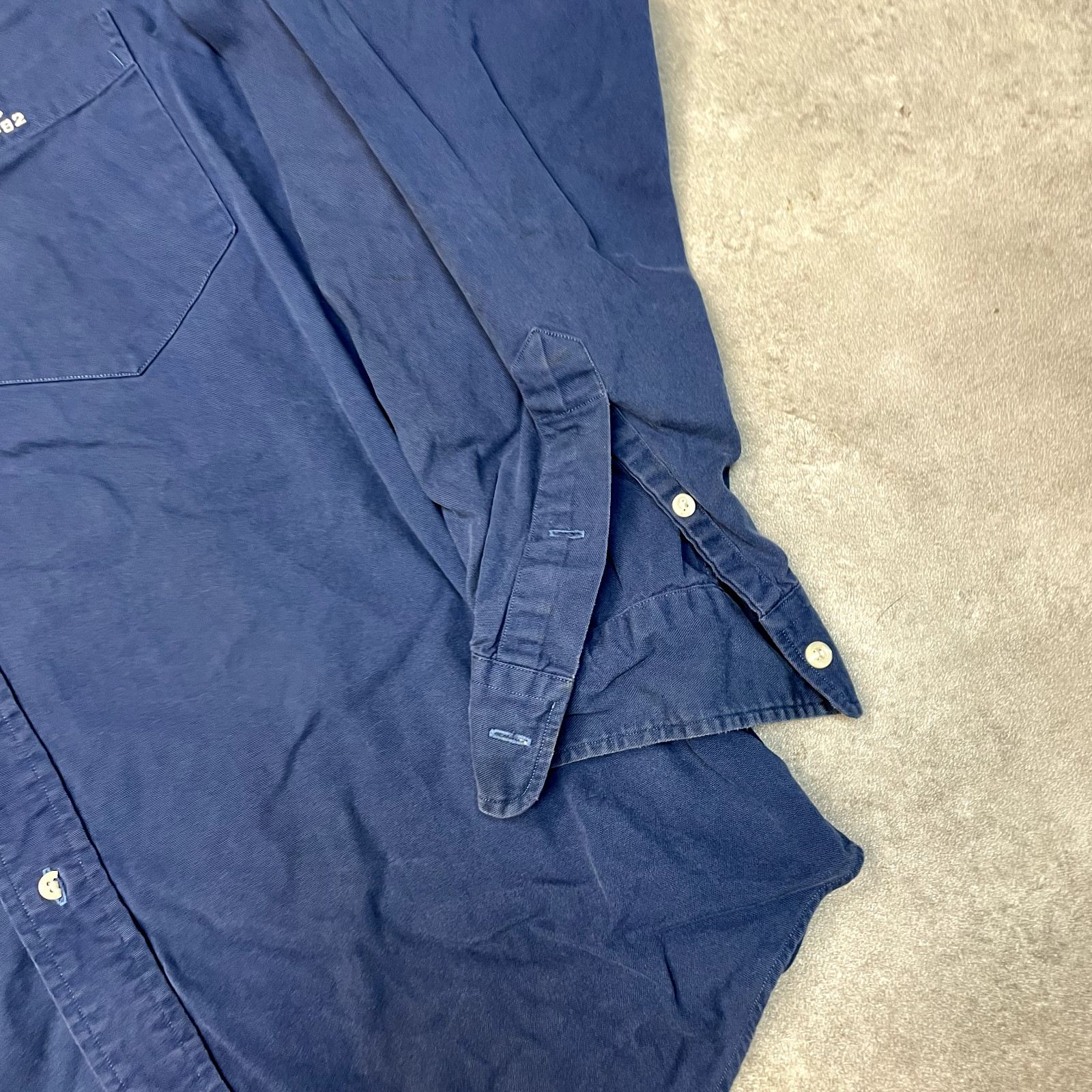 Ralph Lauren Shirt Mens Small Pony 100% Cotton Button Up Top, Navy Medium image 5