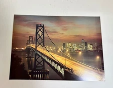 Vintage Poster San Francisco Oakland Bay Bridge 1976 28x20 Portal Publications
