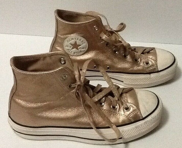 converse all star metallic rose gold