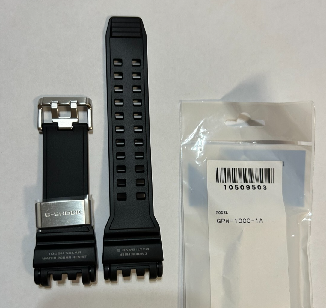 Casio Original G-shock Band Gpw-1000-1a Black Strap Gpw1000