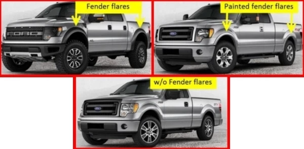 Guardabarros HUSKY guardabarros para 11-16 FORD F350 DUALLY ruedas traseras dobles delanteras y traseras Foto 4 de 4