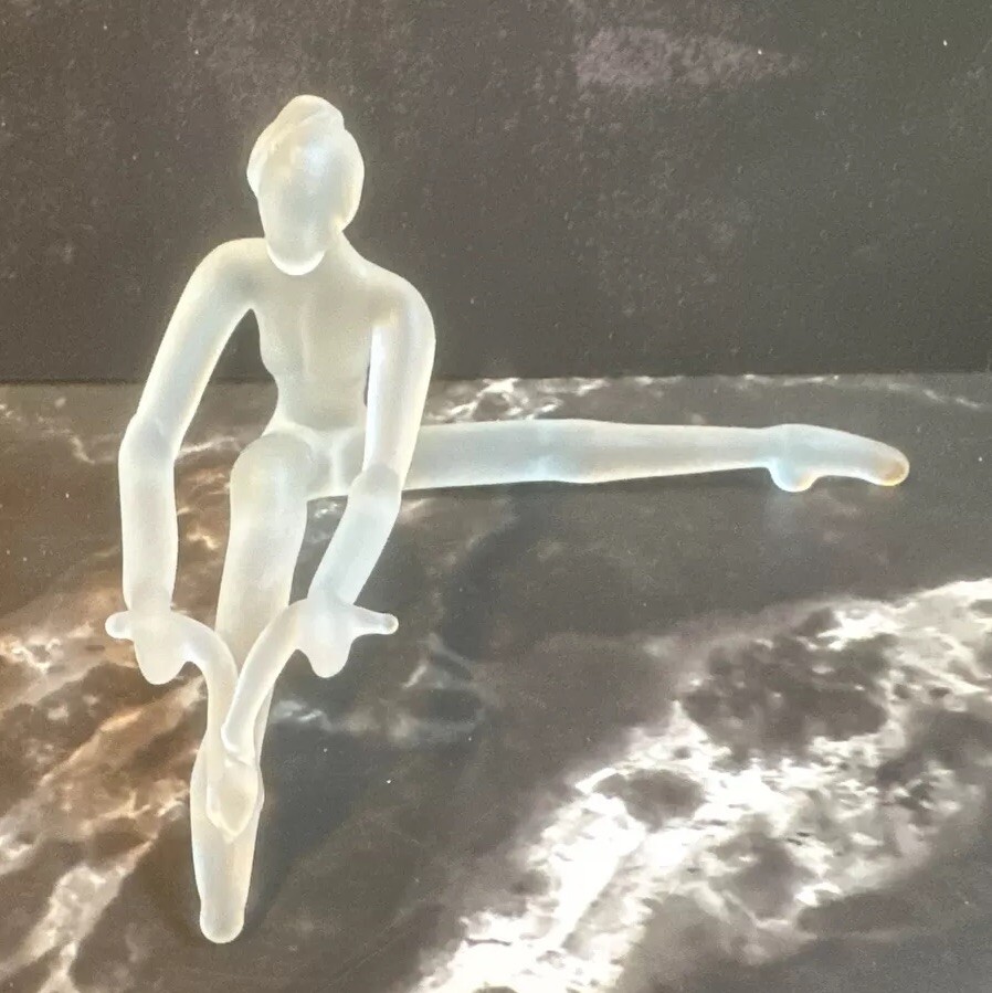 VTG Milon Townsend Handmade Art Glass Ballerina Signed 5.5”x2.75” 1990