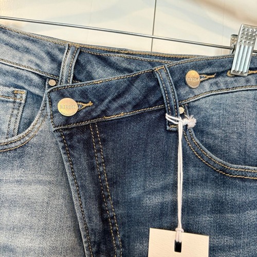 Risen High Waist Crossover Two Tone Jeans Gr. 3/26 - Bild 4 von 9