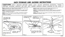 Reproduction Jack Instruction Decal For 1958 Pontiac Chieftain And Starchief