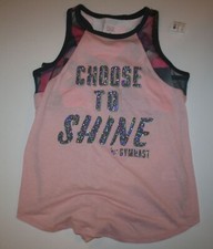 New Justice Girls 18 year Athletic Sports Bra Tank Top Choose To Shine Glitter