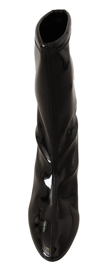 Botas De Tacón Alto De Cuero Patente Negro STUART WEITZMAN EU37 / US6.5 $1000 - Imagen 4 de 4