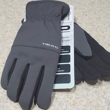 MENS SMALL GRAY HEAD WATERPROOF HYBRID GLOVES THERMAL PLUSH LINING TOUCHSCREEN