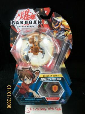 Bakugan Battle Planet Wave 5 Aurelus VICEROX Ultra Figure Card Bakucores