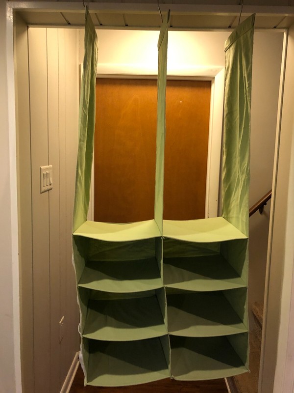 Light Green Babies R Us Collapsible Hanging Closet Organizer - Great Shape