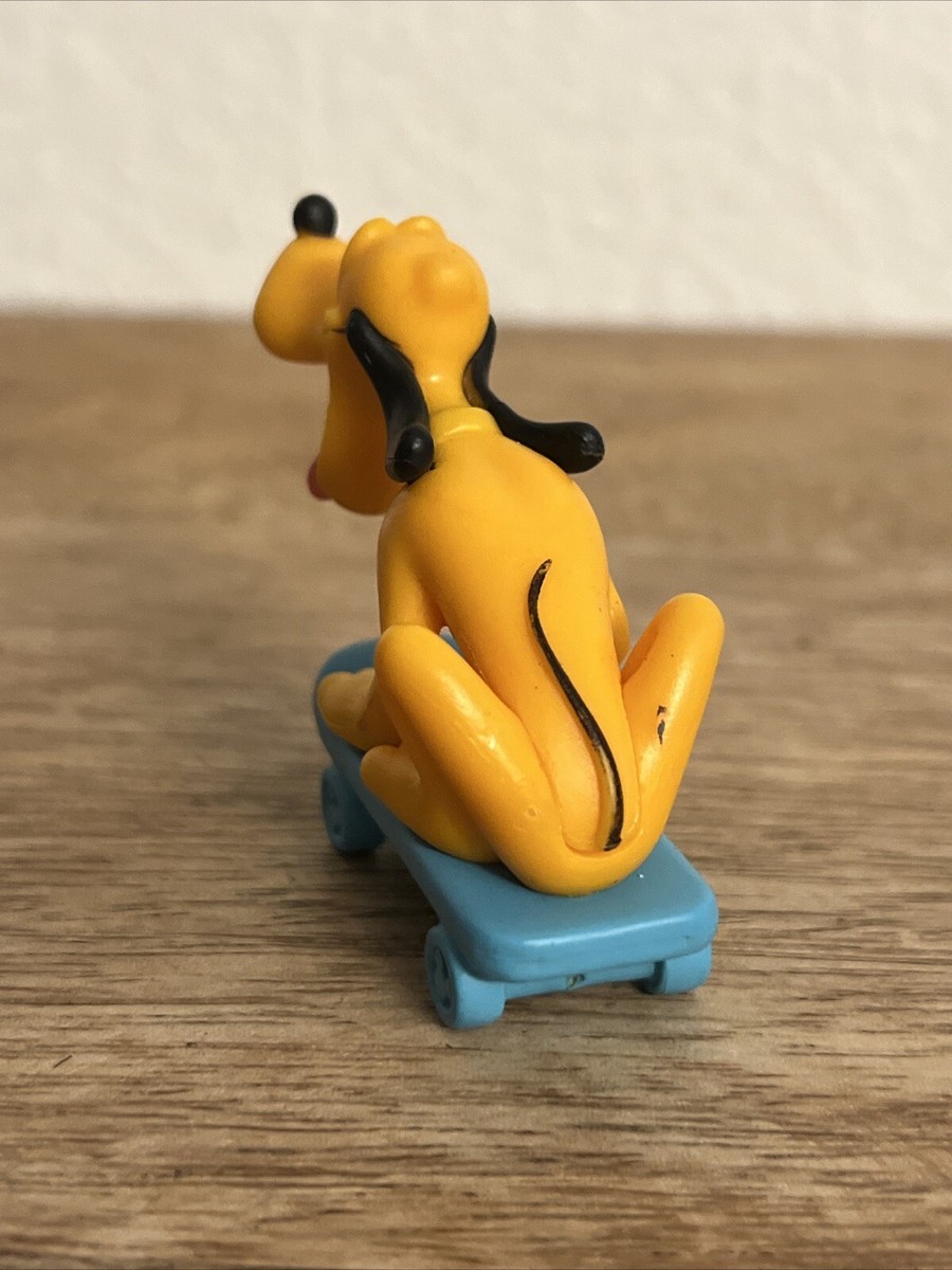 Pluto Dog On Blue Skateboard 2” Disney Character PVC Toy | eBay