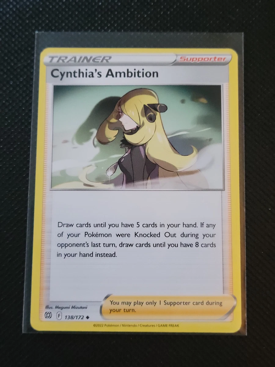 cynthia ambition pokemon card price Cynthia's Ambition - Extended Artwork PSA Case