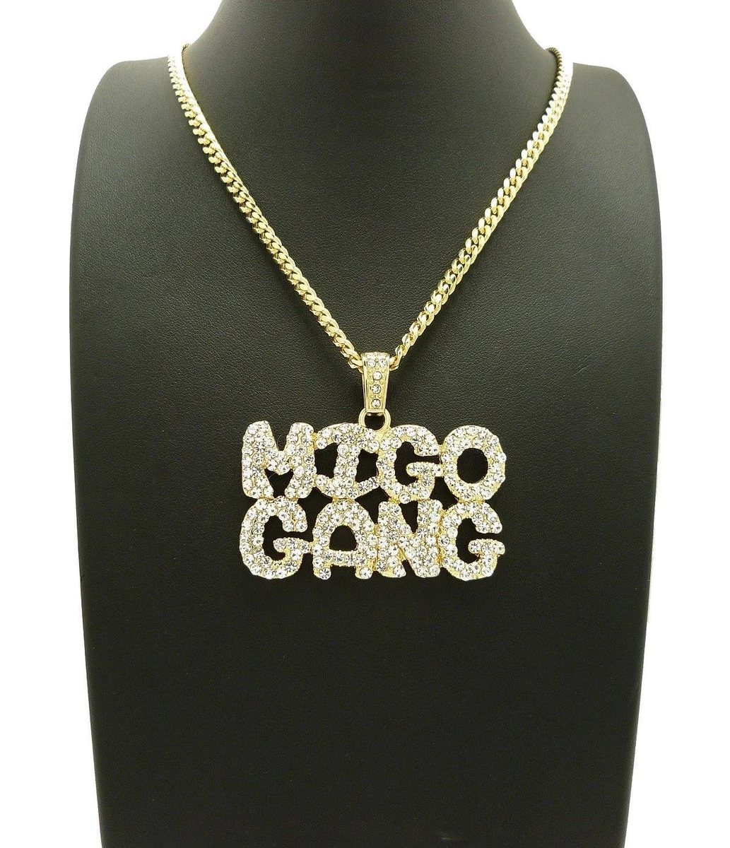 Iced Gold PT MIGO GANG PENDANT 24