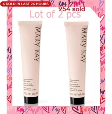LOT OF 2 Mary Kay Extra Emollient Night Cream Feuchtigkeitscreme 60g 2027 exp