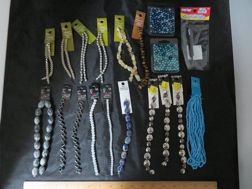 Mixed lot of Jewelry Making Beads & 1 Tweezer Lot 22