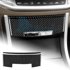 Black Storage Box Panel Cover Sticker Carbon Fiber For Honda Accord 2013-2017